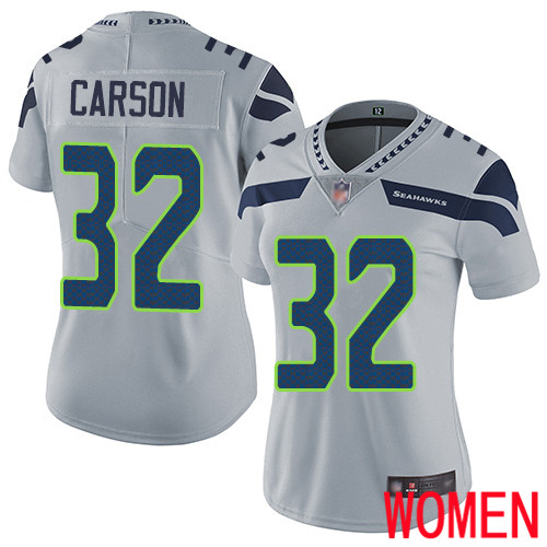 Seattle Seahawks Limited Grey Women Chris Carson Alternate Jersey NFL Football #32 Vapor Untouchable